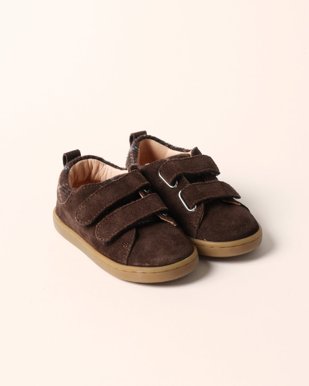 Lazare Mahaut Chocolate-Tartan Sneakers