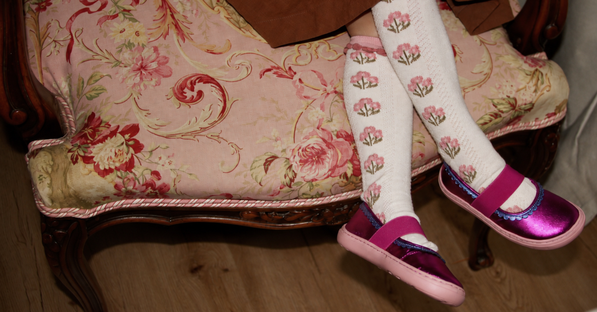 Hot Pink Metallic Barefoot Mary Jane