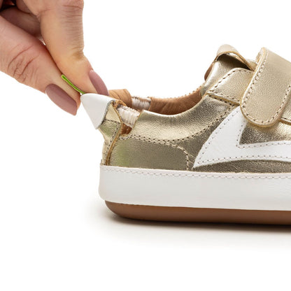 Tip Toey Joey Hopper Champagne &amp; White First Walker Sneakers