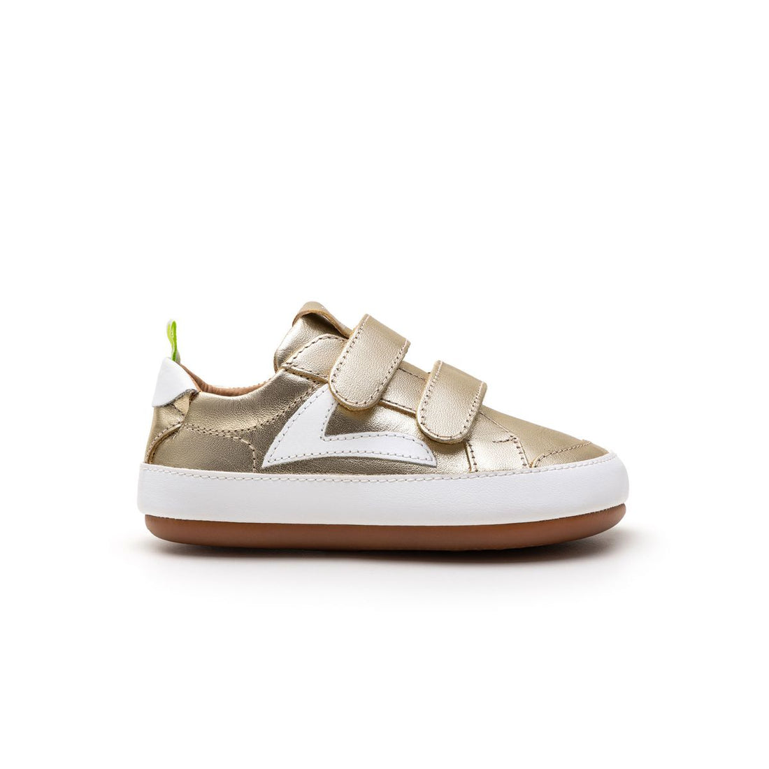 Tip Toey Joey Hopper Champagne &amp; White First Walker Sneakers