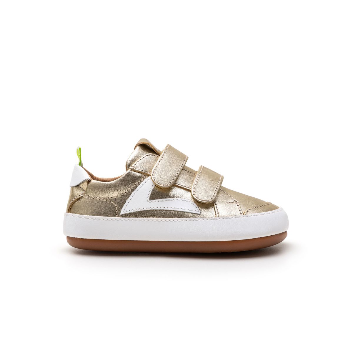 Tip Toey Joey Hopper Champagne &amp; White First Walker Sneakers