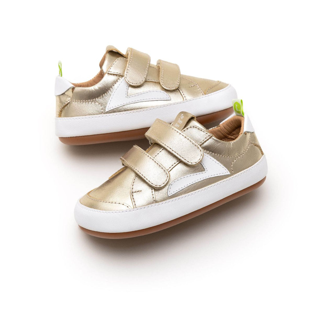Tip Toey Joey Hopper Champagne and White first walker sneakers