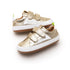 Tip Toey Joey Hopper Champagne and White first walker sneakers