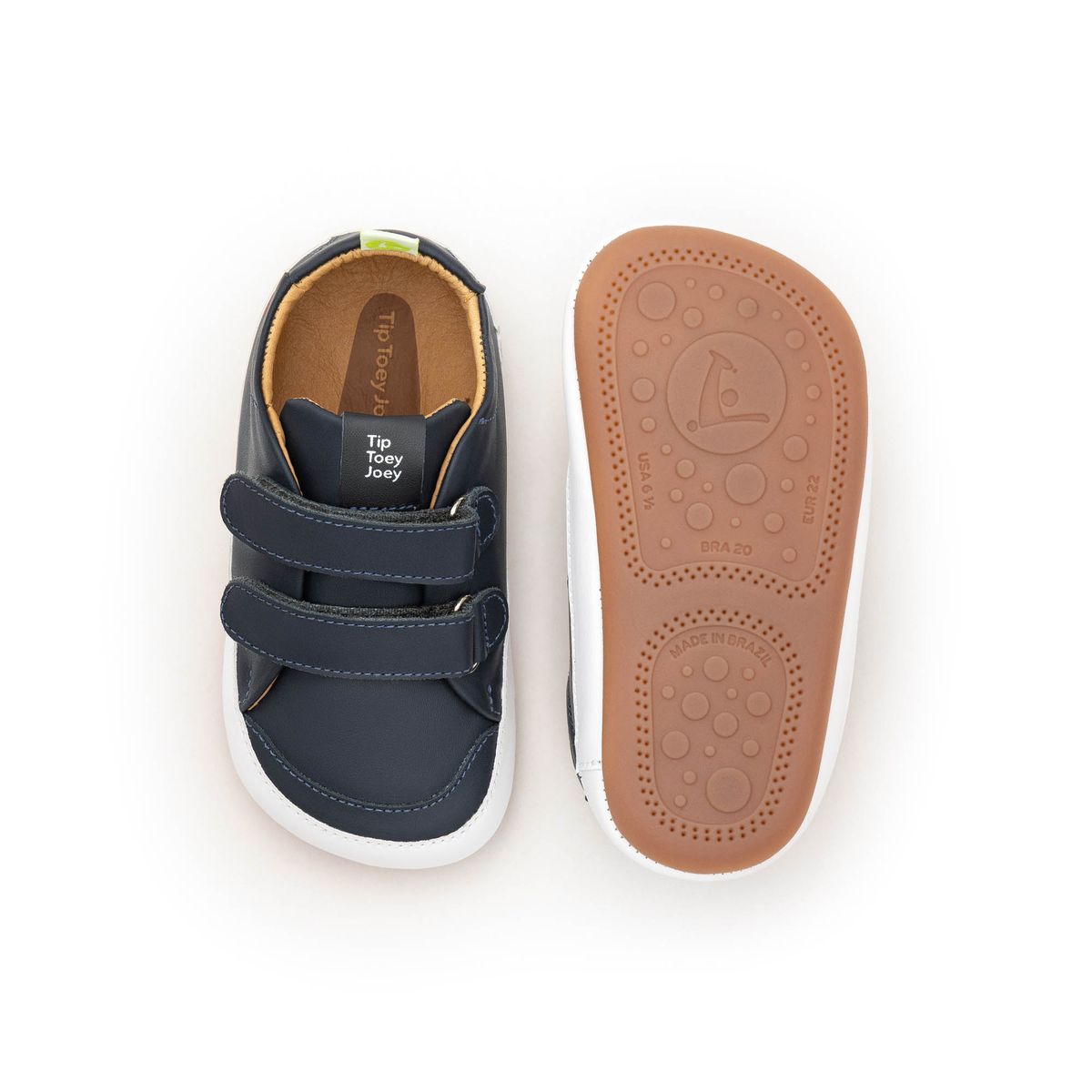 Tip Toey Joey Bossy Navy &amp; White First Walker Sneakers