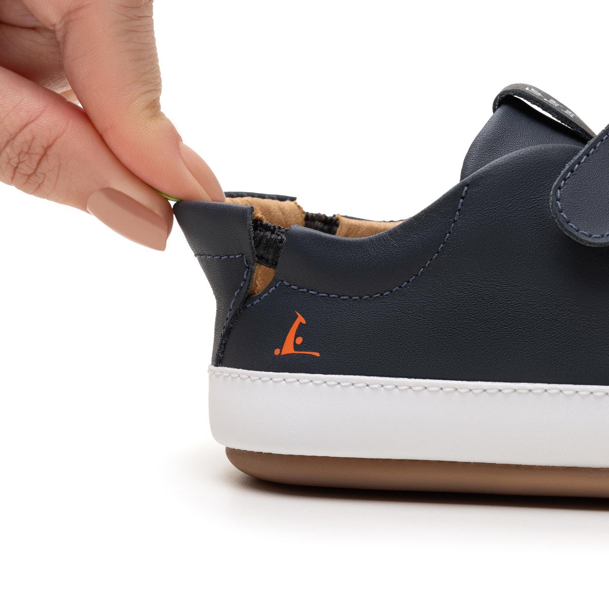 Tip Toey Joey Bossy Navy &amp; White First Walker Sneakers