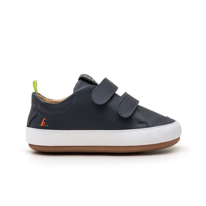 Tip Toey Joey Bossy Navy &amp; White First Walker Sneakers