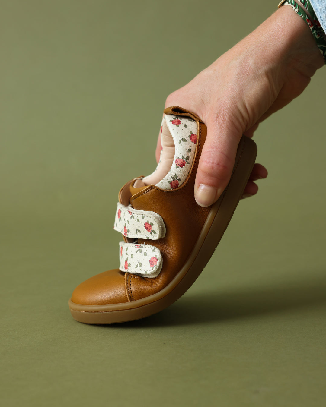 Lazare Mahaut Brown Floral Sneakers