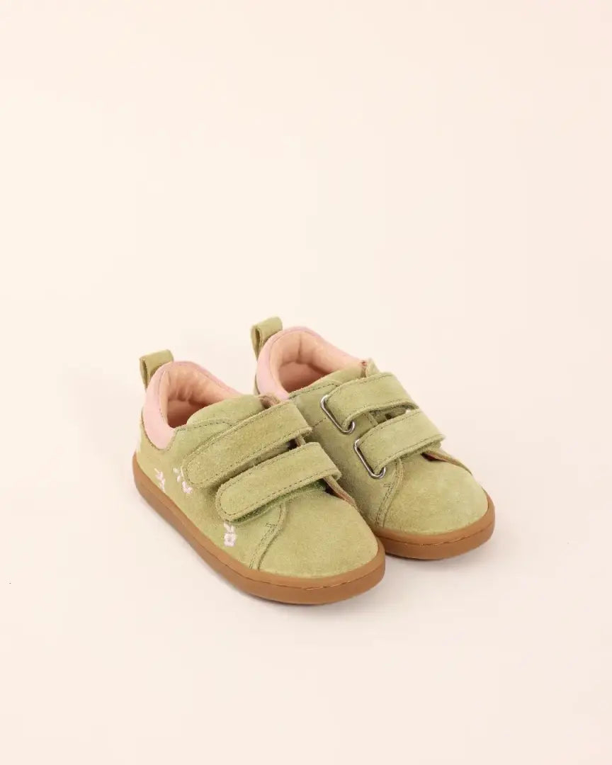 Lazare Mahaut Moss Green Floral Sneakers