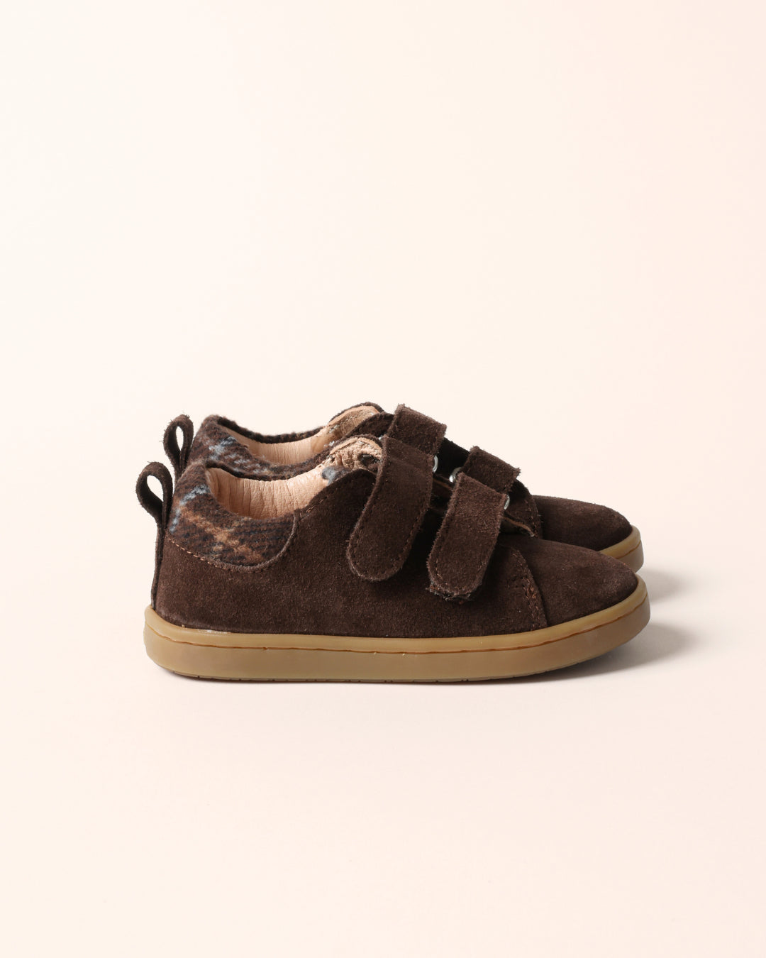 Lazare Mahaut Chocolate-Tartan Sneakers