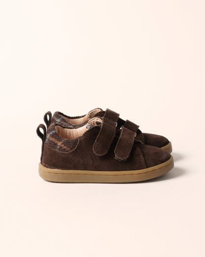 Lazare Mahaut Chocolate-Tartan Sneakers