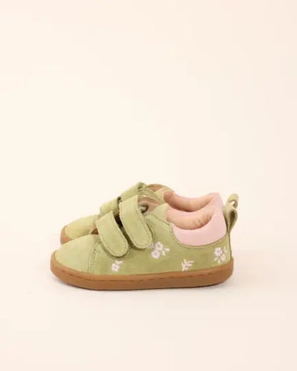 Lazare Mahaut Moss Green Floral Sneakers
